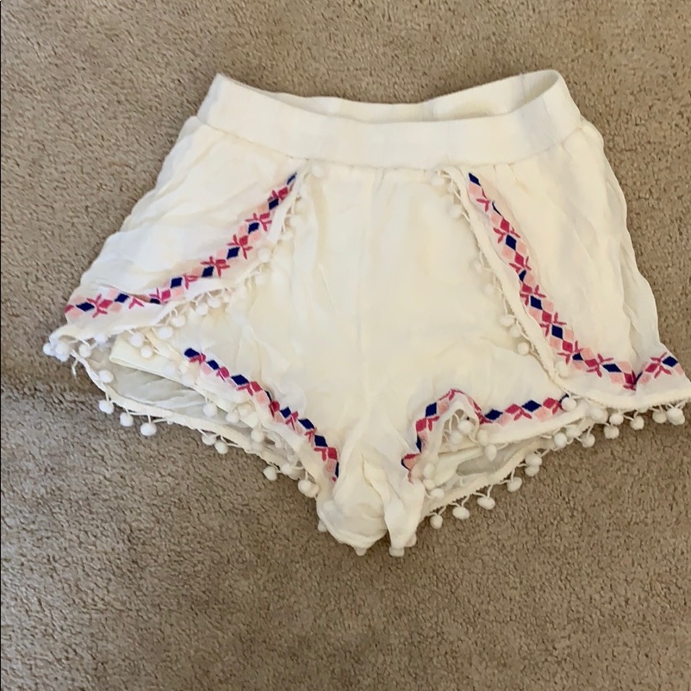 White Flowy Printed Shorts (from Nordstrom BP)